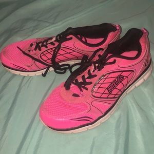 Neon Pink FILA RUNNING SHOES